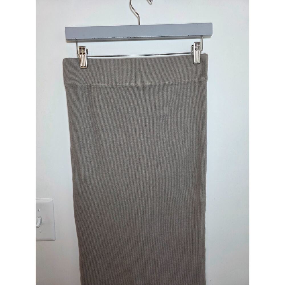 James Perse Cotton Stretch Ribbed Knit Midi Skirt Size 3 (L) - Picture 6 of 9